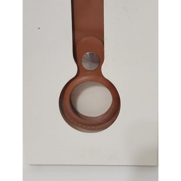 Apple AirTag Leather Loop Accessory - Saddle Brown - Picture 2 of 5